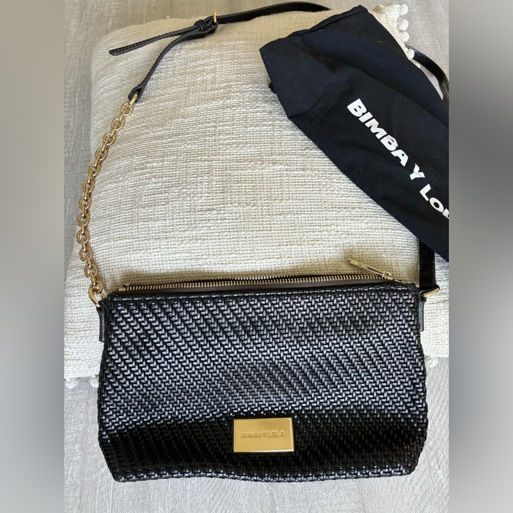 Bimba Y Lola Crossbody Black Gold Hardware
